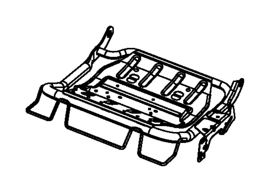 View 68044736AA FRAME. Seat cushion. Left, Right. Export.  Full-Sized Product Image