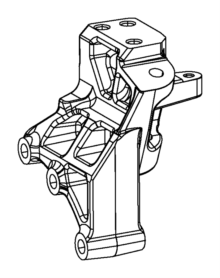 View 68081929AC BRACKET. TRANSMISSION WIRING SUPPORT.  Full-Sized Product Image