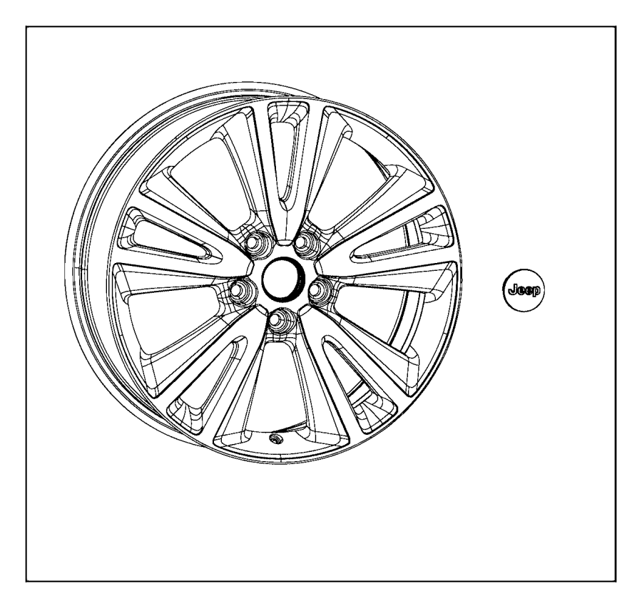 2021 Jeep Gladiator High Altitude Cap. Wheel center. Color [no