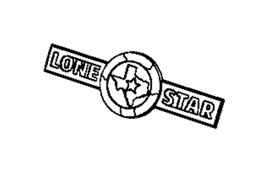 View 68149705AA Tailgate Emblem Full-Sized Product Image