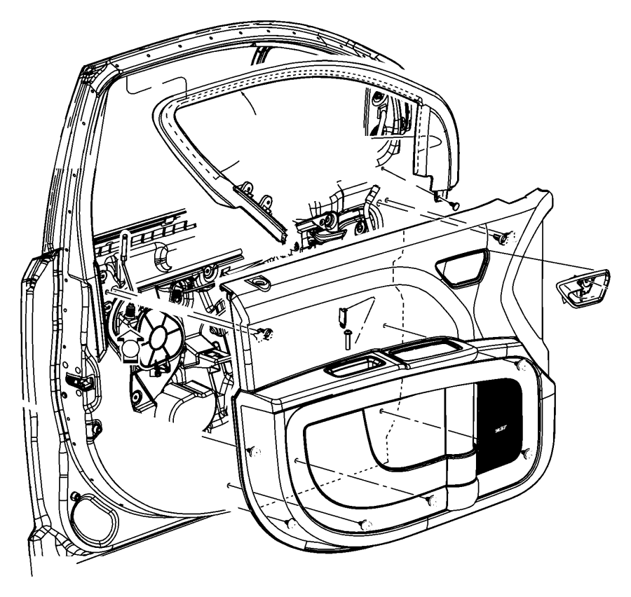 View 1JB03XXXAC MOLDING. Door Window Opening. Left.  Full-Sized Product Image