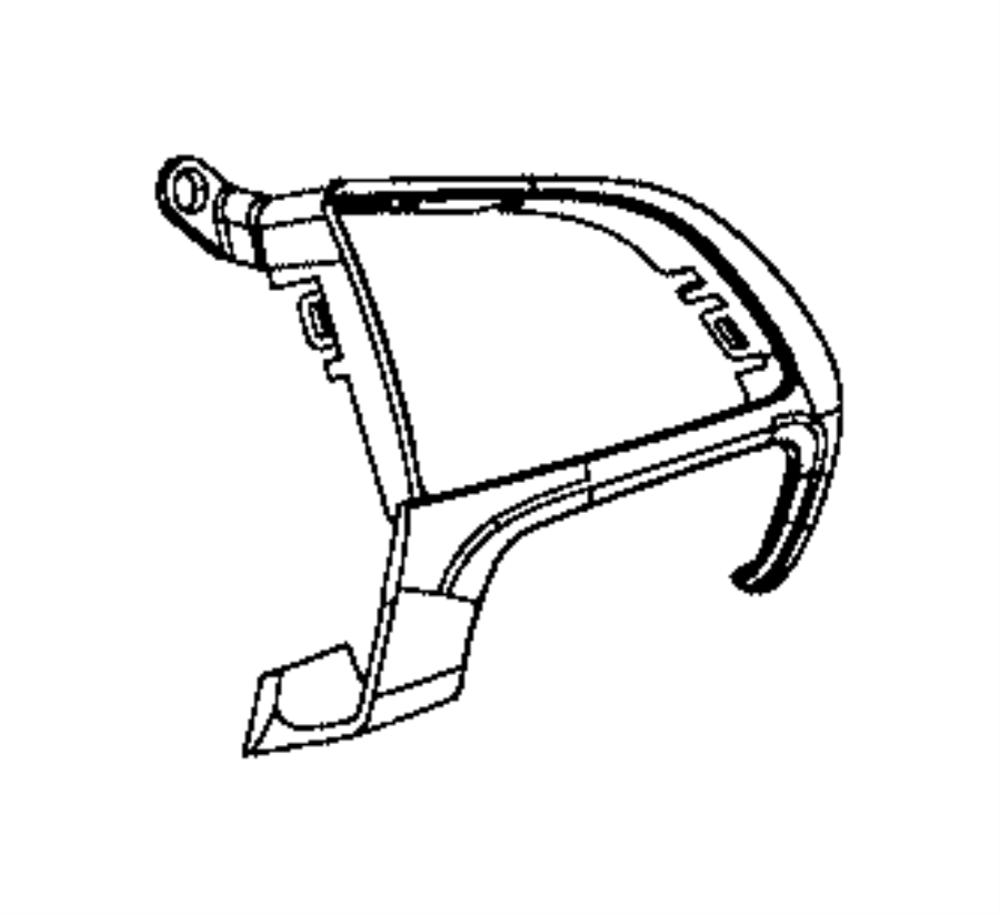 View 6VC76SZ6AA BEZEL. Steering Wheel. 6 O Clock, 9 O Clock. Front, Left.  Full-Sized Product Image