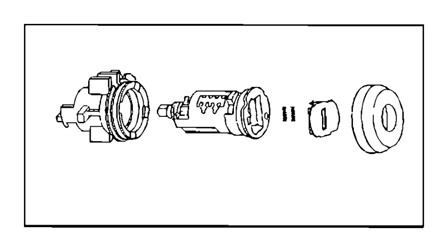 View 68203212AB CYLINDER. Door Lock. Export.  Full-Sized Product Image