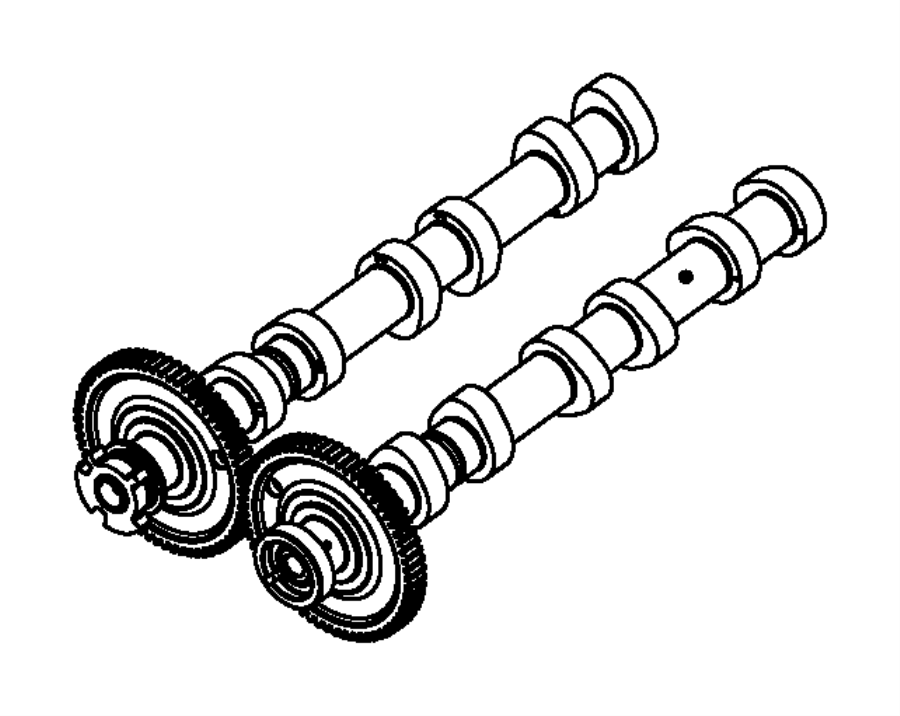 View 68147409AA CAMSHAFT. Exhaust. Left Side.  Full-Sized Product Image