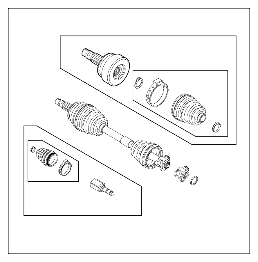 View 68463284AA CV Joint Boot Kit Full-Sized Product Image
