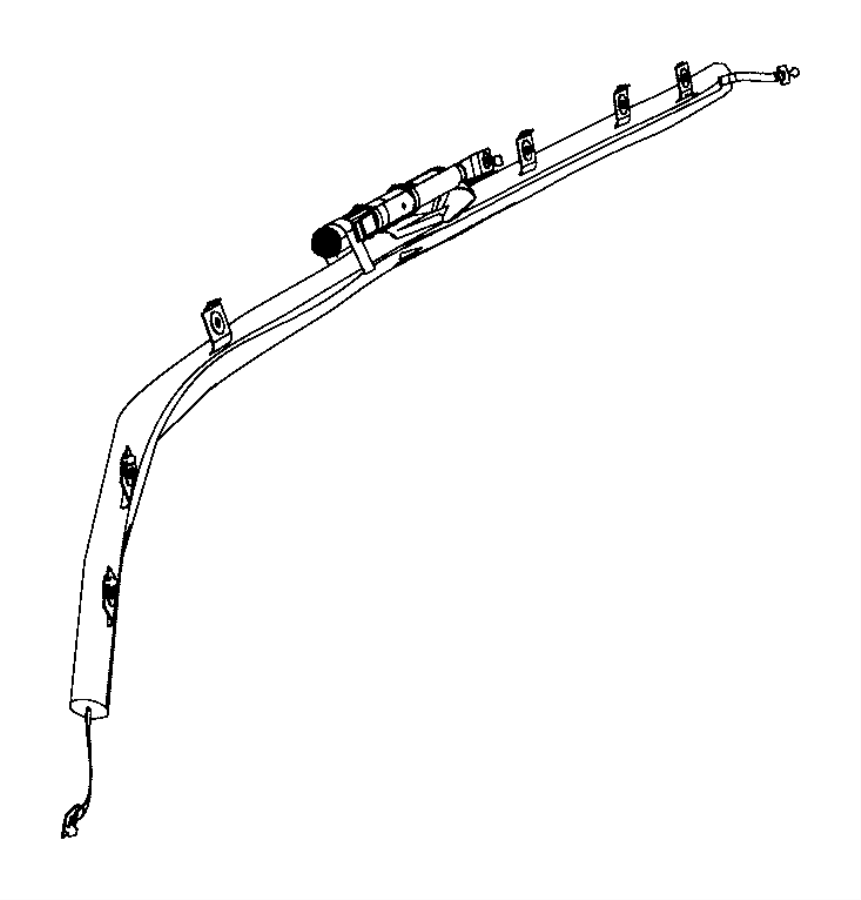 View 68388857AA AIR BAG. Side Curtain. Left.  Full-Sized Product Image