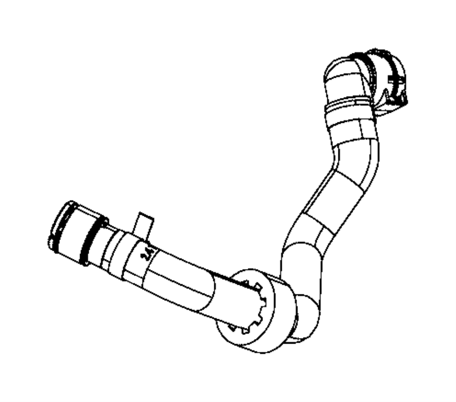 View 68372069AA HVAC Heater Hose Full-Sized Product Image