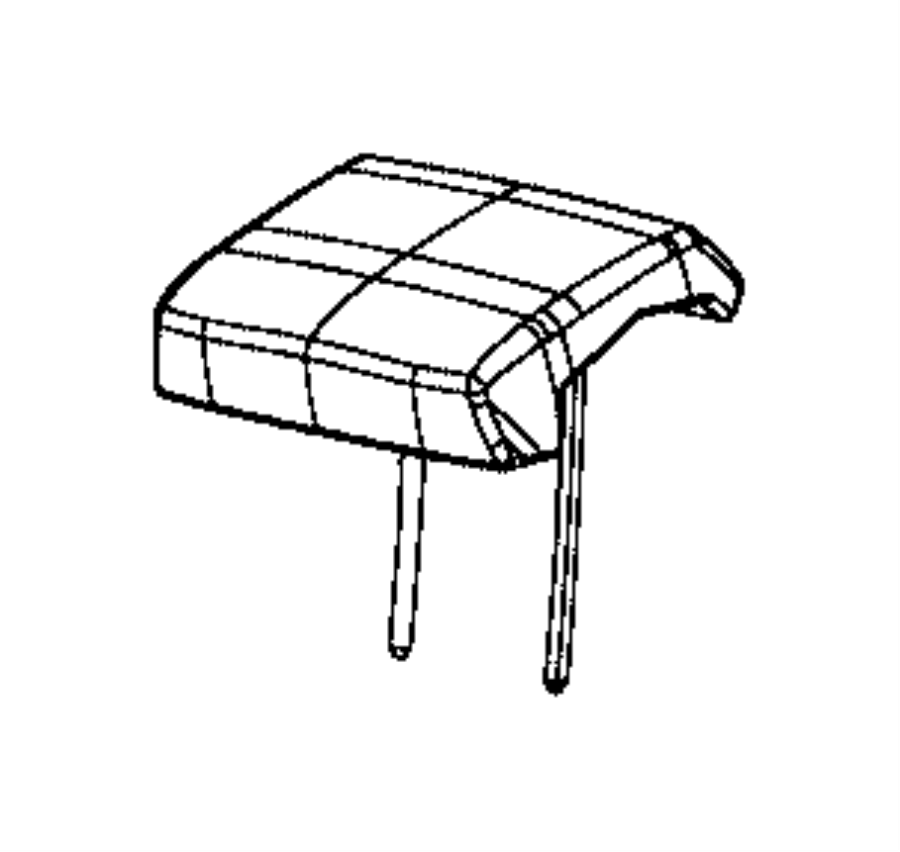 View 5YA39ND2AA HEADREST. Rear.  Full-Sized Product Image