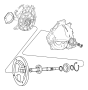 View Used for: BOLT AND CONED WASHER, Used for: BOLT AND WASHER, Used for: SCREW AND WASHER. Hex Head. M10X1.50X25.00, M10x1.5x25, M12x1.25x30. Alternator Strut To Cylinder Head, Mounting, Strut Att, Strut To Block.  Full-Sized Product Image