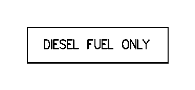 Image of LABEL. Diesel Fuel Only, Fuel.  [52 and 22 Gallon Dual. image for your 2003 Chrysler 300 M