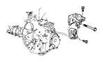 View Bolt. Mount. Bracket. Transmission. (Front, Rear, Upper) Full-Sized Product Image