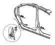 View STRIKER. Door, Door Latch. Rear, Right or Left, Used for: Front and Rear.  Full-Sized Product Image