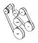 Image of Serpentine Belt image for your 2022 Ram 1500 Laramie Crew Cab Pickup Fleetside  