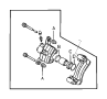 View BOLT. Hex Head, Rear Brake, Torx Head. M10X1.25X16.50, M10x1.25x29.00. Mounting.  Full-Sized Product Image