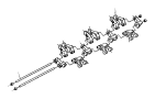 View PEDESTAL KIT, PEDESTAL PACKAGE. Rocker Arm Shaft. Right or Left.  Full-Sized Product Image