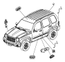 Image of SWITCH. Underhood. Alarm, Export, Front, Left, Left Front, Left Rear, Rear, Right, Right Front, Right Rear, Security, Security Alarm, Used for: Front And Rear.  [MONOTONE PAINT]. image for your 1997 Jeep Grand Cherokee