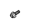 View BOLT, SCREW. Hex Flange Head, Tapping Hex Flange Head. M5.74X1.81X21.50. Bracket Attaching, Mounting, Throttle Cable Bracket.  Full-Sized Product Image