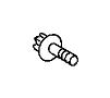 View BOLT, SCREW. 6 Lobe External Head, Hex Flange Head. M6X1.00X16.00, M6X1.0X16.00. Front, Mounting, Rear, Right. Upper.  Full-Sized Product Image