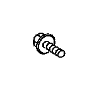 View BOLT, SCREW. 6 Lobe External Head, Hex Flange Head. M6X1.00X16.00, M6X1.0X16.00. Front, Mounting, Rear, Right. Upper.  Full-Sized Product Image