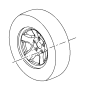 View WHEEL. Steel. Front, Front or Rear, Inner, Rear, Rear Inner, Spare, Spare Tire. Rear Outer.  Full-Sized Product Image