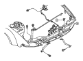 Support. Bracket. Latch. Bar. Tie. (Upper). Bracket used in securing.