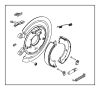 View CLIP. Brake Shoe Hold Down. Left, Right, Right or Left, Used for: Right and Left.  Full-Sized Product Image