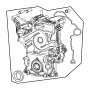 View GASKET, GASKET KIT, GASKET PACKAGE. Chain Case Cover, Front Cover, Timing Cover. Mounting.  Full-Sized Product Image