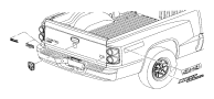 View NAMEPLATE. Medallion. Ram Head. Tailgate.  Full-Sized Product Image