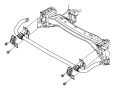 Image of BOLT, SCREW. Tapping Hex Head. M5X0.8X14.00. All Wheel Drive, Mounting. [FRONT SUSPENSION PARTS. image