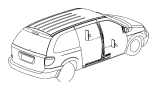 View LABEL. Air Bag Warning. Spanish. Mexico, Sun Visor.  Full-Sized Product Image