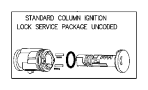 Image of CYLINDER. Ignition Lock. [Keyless Entry with 2. image for your 2002 Chrysler Sebring   