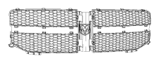 View GRILLE. Right, Upper.  Full-Sized Product Image