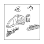 View COVER. Rear Floor Outer Extension, Wheelhouse, Wheelhouse Extension. Left.  Full-Sized Product Image