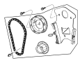 Timing. Engine. Gear. Chain. Set. A kit with Timing Chain.