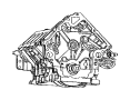 View GASKET. Engine Oil Pan, Oil Pan. Mounting.  Full-Sized Product Image