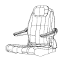 View ARMREST. REAR SEAT. Right.  Full-Sized Product Image