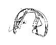 Image of Fender Splash Shield (Rear) image for your 2016 Ram 1500 Rebel Crew Cab Pickup Fleetside 5.7L HEMI V8 A/T RWD 