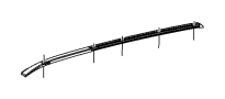 Image of Roof Luggage Carrier Side Rail image for your 1986 Chrysler Town & Country   
