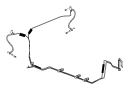 Image of HOSE. Brake. Rear. Left, Left Rear. Front. [Anti-Lock 4-Wheel Disc. image for your 2008 Chrysler 300   