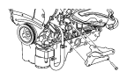 Bracket. Mount. Engine. (Front). A part that locates and.