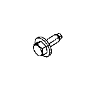 View BOLT, SCREW. Hex Flange Head. M6X1.00X18.00. Mounting. Front, Rear. Solenoid.  Full-Sized Product Image