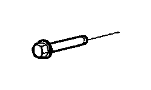 View SCREW. Hex Flange Head. M8X1.25X80.0. Mounting, Mounting Right Side.  Full-Sized Product Image