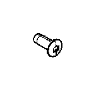 View SCREW. Oval Head. M6X1.00X17.50, M6X1X17.5. Left, Right, Right or Left, Used for: Right and Left.  Full-Sized Product Image