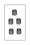 View CAP KIT. Valve Stem. Grey.  Full-Sized Product Image