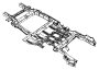 View CROSSMEMBER. Pan. Floor. Center c'member. Fuel Tank Bracket.  Full-Sized Product Image