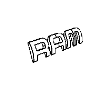 Image of Door Emblem (Front) image for your 2023 Ram 1500 Classic Warlock Extended Cab Pickup Fleetside  