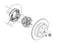 View SPRING RETAINER. Push On Round With Teeth. For M14 Stud. Export, Left, Right, Right or Left, Used for: Right and Left, Used for: Right And Left. All Wheel Drive, Mounting.  Full-Sized Product Image