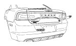 View NAMEPLATE. Dodge. Center.  Full-Sized Product Image