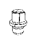 View NUT. Lug, Wheel. M14X1.5.  Full-Sized Product Image