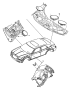 Image of SPEAKER. 3.5&quot;. Left, Left Rear Door, Rear Door, Right, Right Rear Door. [19 SPKRS SRT High... image for your Dodge Charger 6.2L SuperCharged V8 SRT Hellcat Widebody Jailbreak